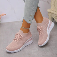 Mesh Lace Up Wedge Athletic - Update AvenueTrendsi100600252915177100600252915177Mesh Lace Up Wedge AthleticPink