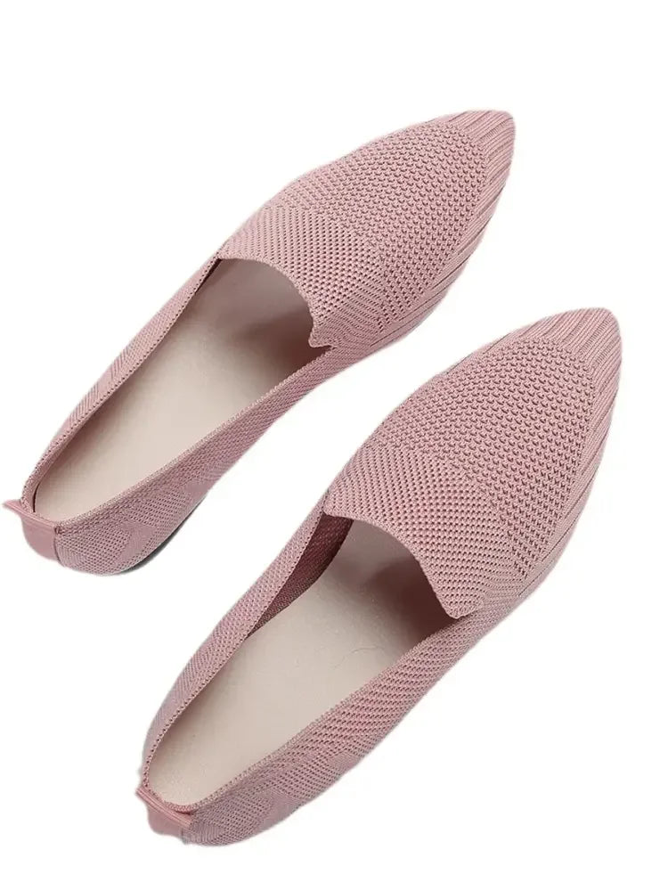 Mesh Point Toe Flat Slip-Ons