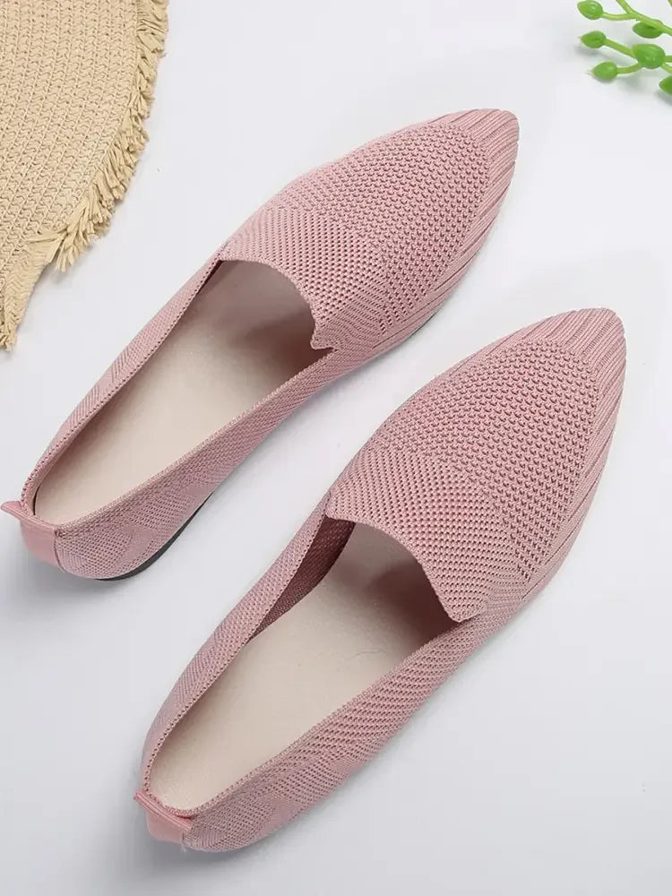 Mesh Point Toe Flat Slip-Ons