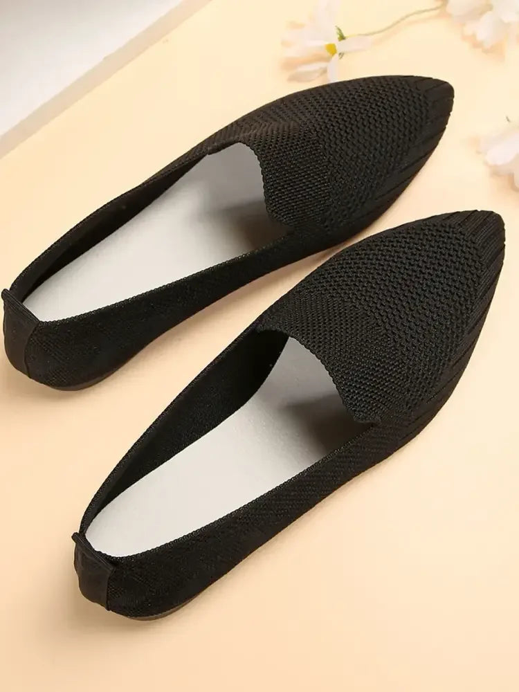 Mesh Point Toe Flat Slip-Ons