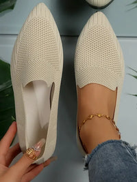 Mesh Point Toe Flat Slip-Ons