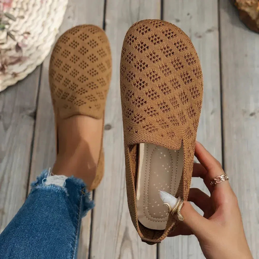 Mesh Round Toe Flat Slip - Ons - Update AvenueTrendsi100600476721727100600476721727Mesh Round Toe Flat Slip - OnsTan