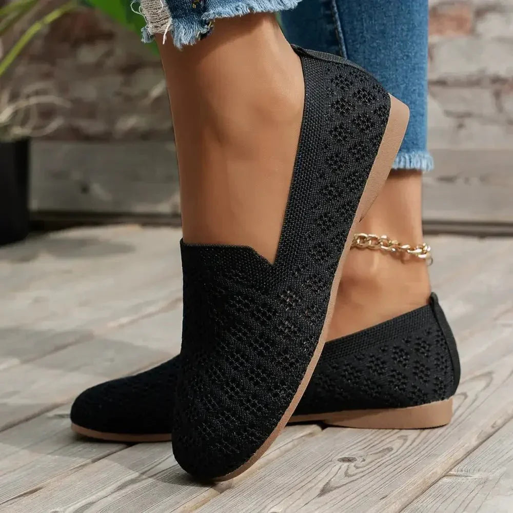 Mesh Round Toe Flat Slip - Ons - Update AvenueTrendsi100600476729521100600476729521Mesh Round Toe Flat Slip - OnsBlack
