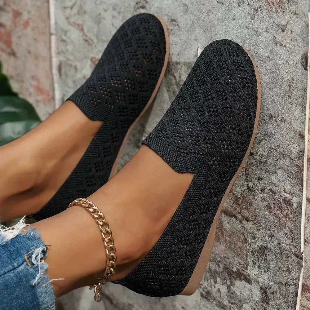Mesh Round Toe Flat Slip - Ons - Update AvenueTrendsi100600476729521100600476729521Mesh Round Toe Flat Slip - OnsBlack