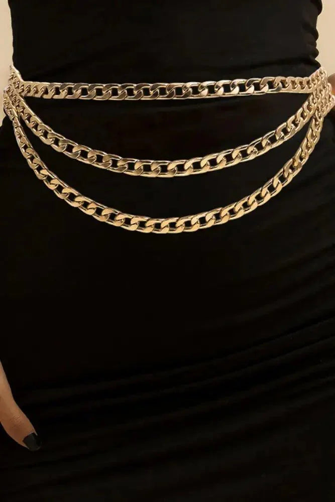 Metal Triple - Layered Chain Belt - Update AvenueTrendsi100100853590884100100853590884Metal Triple - Layered Chain BeltGold