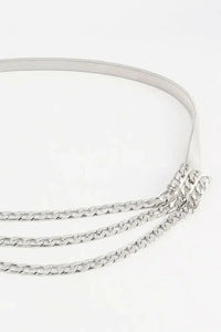 Metal Triple - Layered Chain Belt - Update AvenueTrendsi100100853593219100100853593219Metal Triple - Layered Chain BeltSilver