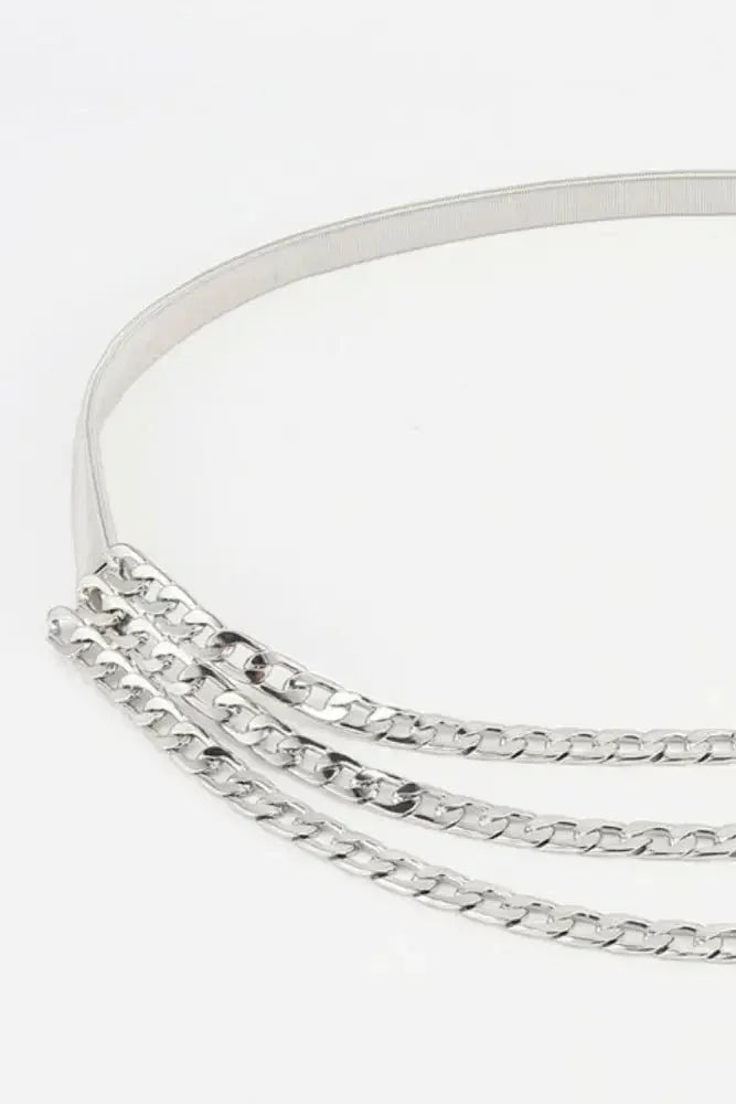 Metal Triple - Layered Chain Belt - Update AvenueTrendsi100100853593219100100853593219Metal Triple - Layered Chain BeltSilver