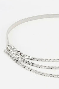 Metal Triple - Layered Chain Belt - Update AvenueTrendsi100100853593219100100853593219Metal Triple - Layered Chain BeltSilver