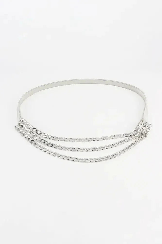 Metal Triple - Layered Chain Belt - Update AvenueTrendsi100100853593219100100853593219Metal Triple - Layered Chain BeltSilver