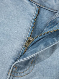 Mid Rise Ankle-Length Distressed Skinny Jeans