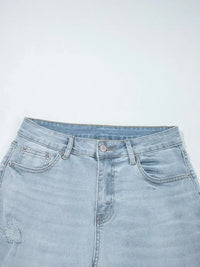 Mid Rise Ankle-Length Distressed Skinny Jeans