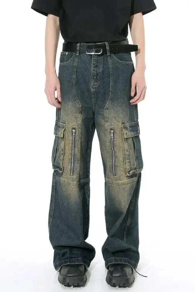 Mid Rise Jeans with Cargo Pockets - Update AvenueTrendsi100400738355588100400738355588Mid Rise Jeans with Cargo PocketsDark