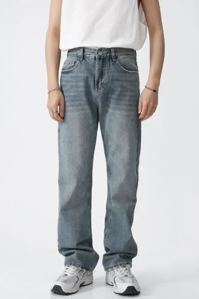 Mid Rise Men's Jeans with Pockets