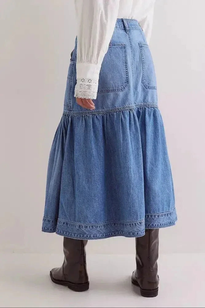 Midi Denim Skirt with Pockets - Update AvenueDenim Dresses & SkirtsTrendsi100100752947917100100752947917c51732db - 0b2a - 47fd - 9902 - 8eff2c67c6b1 - MaxMedium