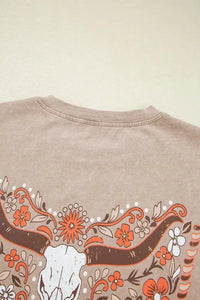 Mineral Wash Floral Steer Head Printed Back Western Fashion Tee - Update AvenueT-ShirtsTrendsi1001004616373531001004616373538b52f00a - c036 - 4e67 - a00d - 188d015a3cc3 - Max - OriginDust Storm