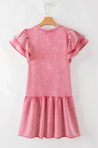 Mineral Wash Raw Edge Ruffle Mini Dress - Update AvenueEffortless Elegance: DressesTrendsi1001005469387681001005469387682450e50c - c64f - 4021 - 9b73 - 7fd008cddce6 - Max - OriginDusty Pink