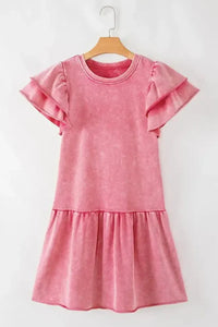 Mineral Wash Raw Edge Ruffle Mini Dress - Update AvenueEffortless Elegance: DressesTrendsi100100546938768100100546938768e7210c27 - 1a01 - 48de - bdf1 - da545c739666 - Max - OriginDusty Pink