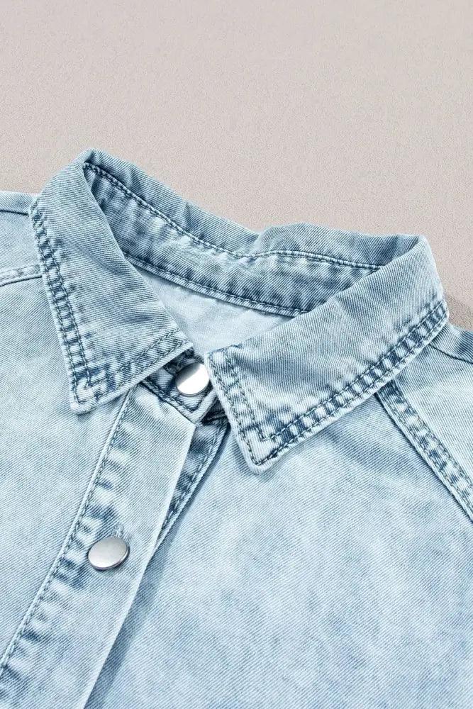 Mineral Wash Ruffle Sleeve Denim Dress - Update AvenueDenim Dresses & SkirtsTrendsi100100664980512100100664980512ca620724 - 8933 - 4514 - 80f1 - fb1a57df3c34 - Max - OriginLight Blue
