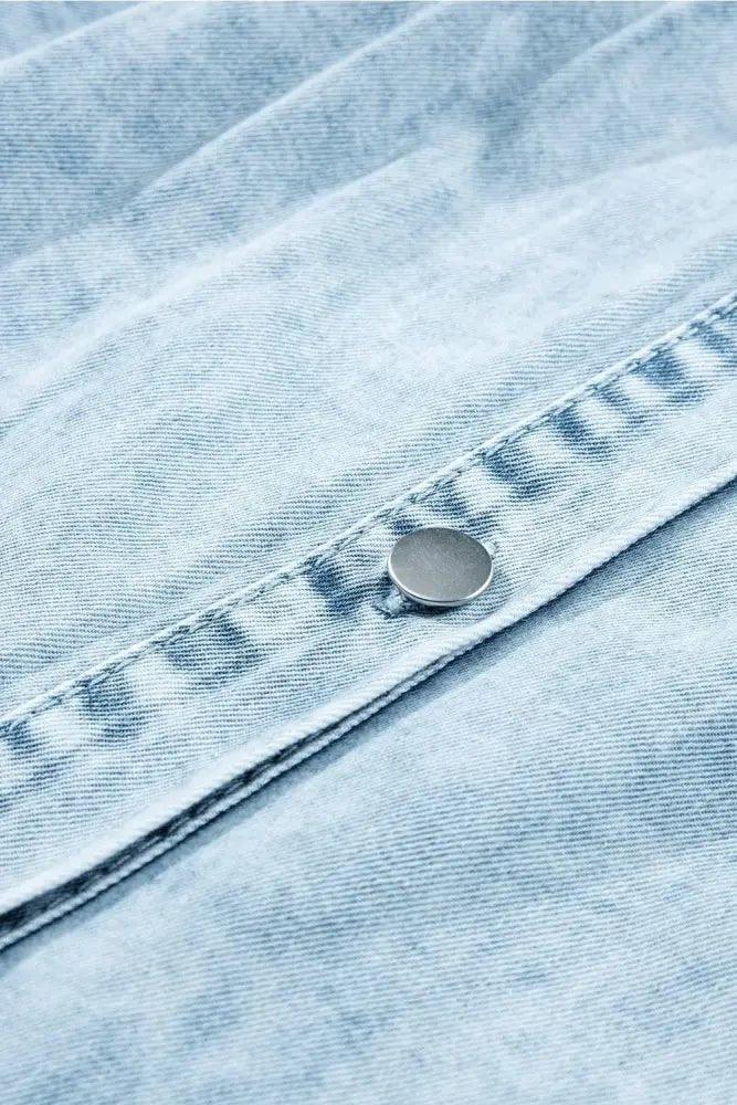 Mineral Wash Ruffle Sleeve Denim Dress - Update AvenueDenim Dresses & SkirtsTrendsi100100664980512100100664980512feb27db4 - f396 - 443d - 9960 - 54d44b9b9ef4 - Max - OriginLight Blue