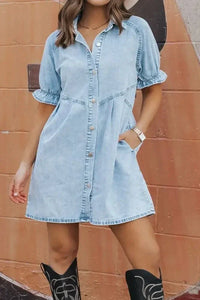 Mineral Wash Ruffle Sleeve Denim Dress - Update AvenueDenim Dresses & SkirtsTrendsi100100664980512100100664980512b2ccc519 - c9b5 - 48ab - 925e - 06252ee62e18 - Max - OriginLight Blue