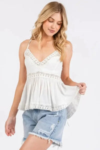 Mittoshop Crisscross Back Lace Detail V - Neck Cami - Update AvenueVacation StyleTrendsi10010074204110910010074204110903c559b0 - 6ac7 - 49c9 - b93d - eb906d60b814 - MaxIvory