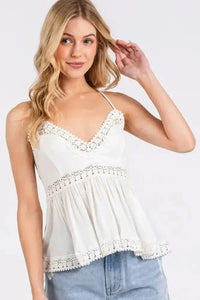 Mittoshop Crisscross Back Lace Detail V - Neck Cami - Update AvenueVacation StyleTrendsi100100742041109100100742041109517cf4a2 - 739f - 4748 - 8191 - 22ed9b5e6831 - MaxIvory