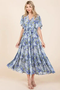 Mittoshop Floral Tie Waist Flutter Sleeve Tiered Dress - Update AvenueVacation StyleTrendsi100100269441356100100269441356d3ba0a3e - 8815 - 4347 - b363 - 34939b0020b8 - MaxDusty Blue