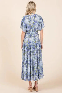 Mittoshop Floral Tie Waist Flutter Sleeve Tiered Dress - Update AvenueVacation StyleTrendsi100100269441356100100269441356750638bc - cea2 - 4cf3 - b808 - 93471c77a556 - MaxDusty Blue