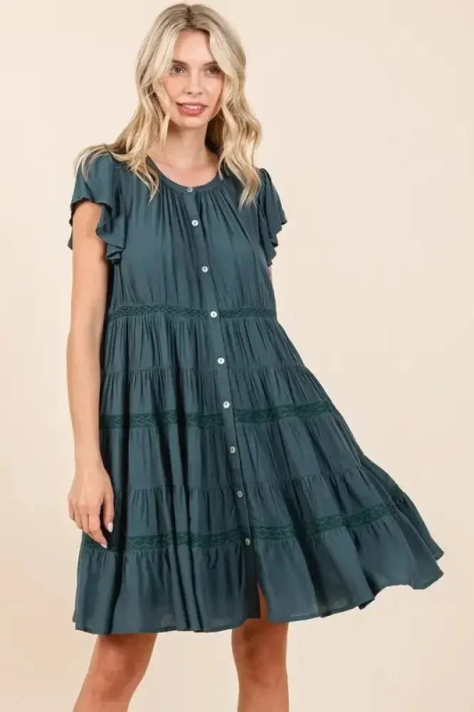 Mittoshop Lace Detail Ruffled Button Down Tiered Dress - Update AvenueVacation StyleTrendsi100100988071853100100988071853d5ae329f - 6e42 - 49e3 - a7a8 - 3572be7703d6 - MaxDeep Teal