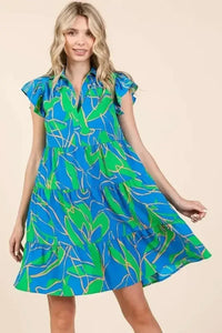 Mittoshop Leaf Print Ruffle Sleeve Tiered Mini Dress - Update AvenueVacation StyleTrendsi100100795381284100100795381284c78f6629 - 1755 - 4e95 - b366 - 958c5cacb4be - MaxBlue