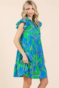 Mittoshop Leaf Print Ruffle Sleeve Tiered Mini Dress - Update AvenueVacation StyleTrendsi100100795381284100100795381284d1161f03 - 99e9 - 4d0c - 8cf1 - aec04215ac57 - MaxBlue