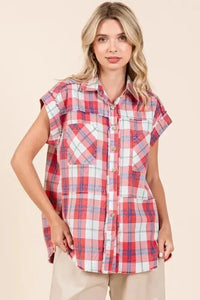 Mittoshop Mineral Wash Plaid Button Down Shirt - Update AvenueTrendsi1001000498817841001000498817849cad4e0e - facc - 4528 - ad4c - 8644ab186537 - MaxRed