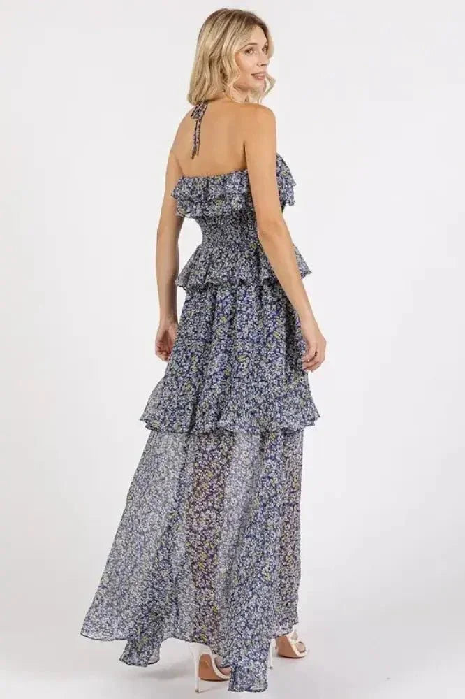 Mittoshop Ruffled Smocked Floral Halter Neck Maxi Dress - Update AvenueFestival VibesTrendsi1001004190111131001004190111132fc9f1c9 - 4887 - 4b03 - 865c - 9843784e425c - MaxDark Navy