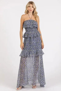 Mittoshop Ruffled Smocked Floral Halter Neck Maxi Dress - Update AvenueFestival VibesTrendsi1001004190111131001004190111131354e377 - f87e - 4b0b - b564 - 629be2874228 - MaxDark Navy