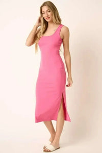 Mittoshop Side Slit Wide Strap Midi Tank Dress - Update AvenueVacation StyleTrendsi1001006061910451001006061910458573efcc - c18f - 4968 - b850 - afd56a0e1926 - MaxHot Pink