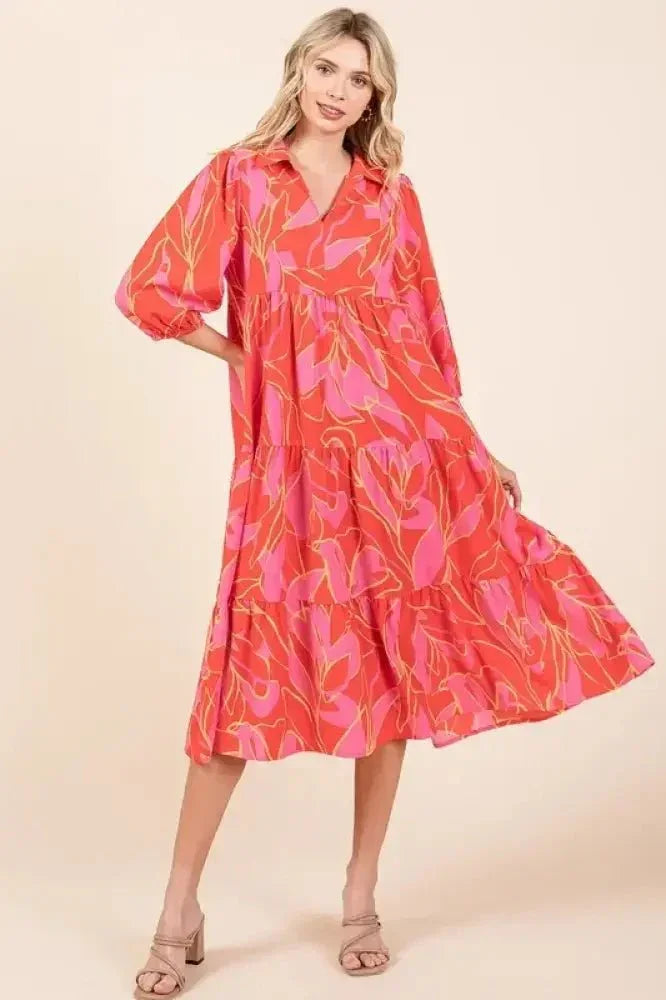 Mittoshop Tiered Printed Collared Neck Midi Dress - Update AvenueEffortless Elegance: DressesTrendsi100100432101978100100432101978f9dbe585 - 77b3 - 4ce5 - 931a - 5275b68c9af0 - MaxCoral
