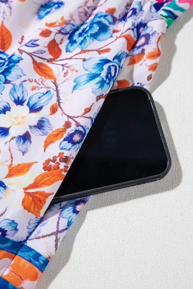 Mixed Floral Print Tie Neck Short Sleeve Dress - Update AvenueEffortless Elegance: DressesTrendsi100100402855225100100402855225ee8f2378 - 8e78 - 4c02 - a9e8 - 865383ecddef - MaxFloral