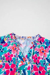 Mixed Floral Print Tie Neck Short Sleeve Dress - Update AvenueEffortless Elegance: DressesTrendsi1001004028552251001004028552254ad119f0 - 88c2 - 47a1 - 9828 - 9bd13b3dce88 - MaxFloral