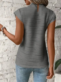 Mock Neck Cap Sleeve Top - Update AvenueT-ShirtsTrendsi1001003783501861001003783501860393850c - b648 - 49fe - b47d - 5910c4b4ebc6 - Max - OriginDark Gray
