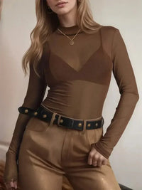 Mock Neck Long Sleeve Sheer Top - Update AvenueFestival VibesTrendsi100100017361999100100017361999da155280 - e498 - 48a7 - a62d - e143a1ab796d - MaxCaramel