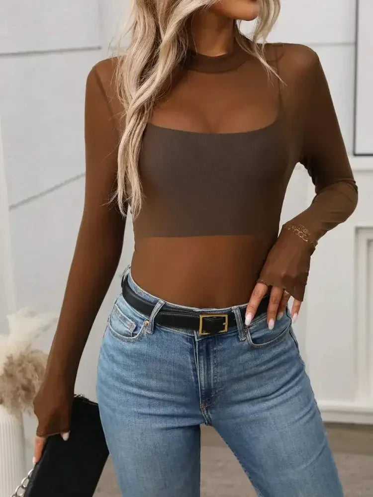 Mock Neck Long Sleeve Sheer Top - Update AvenueFestival VibesTrendsi1001000173619991001000173619995e345d92 - 0e40 - 4b80 - b34b - 910c780248fa - MaxCaramel
