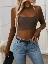 Mock Neck Long Sleeve Sheer Top - Update AvenueFestival VibesTrendsi1001000173619991001000173619995e345d92 - 0e40 - 4b80 - b34b - 910c780248fa - MaxCaramel