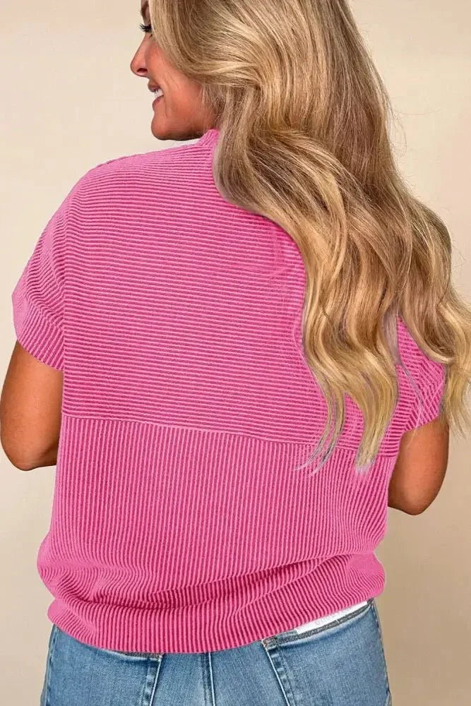 Mock Neck Short Sleeve T-Shirt - Update AvenueT-ShirtsTrendsi100100378431944100100378431944ae722f5c - b55a - 4ae5 - 98c8 - 111d8668cb81 - Max - OriginFuchsia Pink