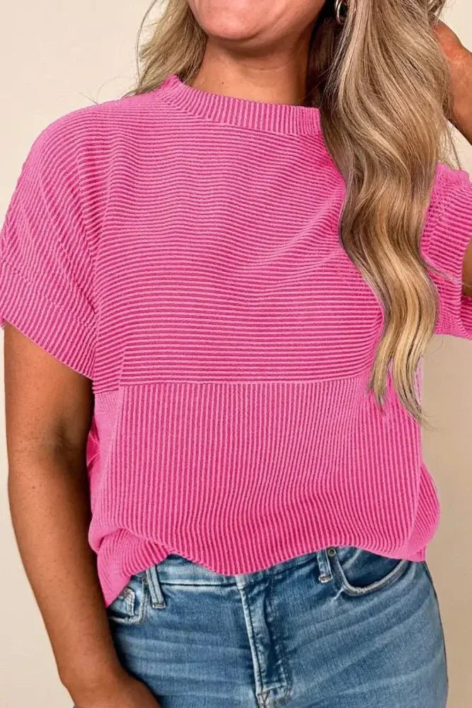 Mock Neck Short Sleeve T-Shirt - Update AvenueT-ShirtsTrendsi10010037843194410010037843194427cfe46a - 91be - 48ba - a9bf - ccc7f2244600 - Max - OriginFuchsia Pink