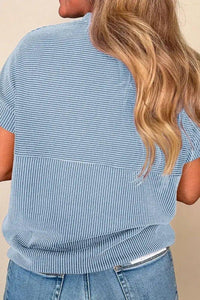 Mock Neck Short Sleeve T-Shirt - Update AvenueT-ShirtsTrendsi1001003784352601001003784352604a502833 - edf8 - 4a5a - acfd - 54af8b7a258f - Max - OriginLight Blue