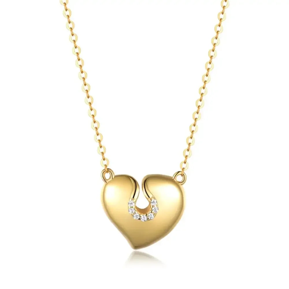 Moissanite 925 Sterling Silver Heart Necklace