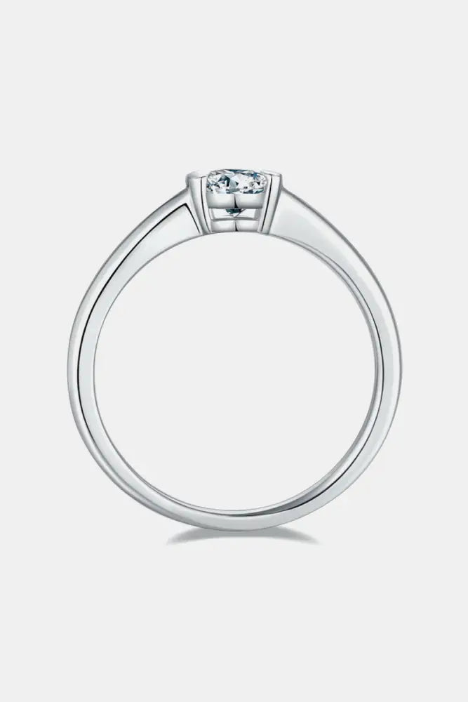 Moissanite 925 Sterling Silver Solitaire Ring