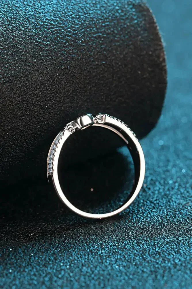 Moissanite Cutout Rhodium - Plated Ring - Update AvenueRingTrendsi100100359296758100100359296758Moissanite Cutout Rhodium - Plated RingSilver