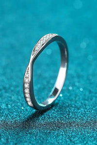 Moissanite Rhodium-Plated Ring