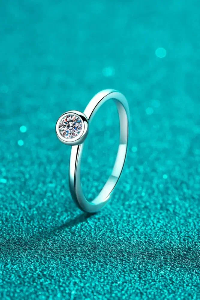 Moissanite Rhodium - Plated Solitaire Ring - Update AvenueRingTrendsi101300546952165101300546952165Moissanite Rhodium - Plated Solitaire RingSilver